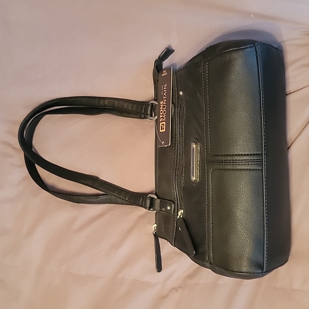 Black Stone Mountain Purse Dade Satchel Shoulder Bag Leather